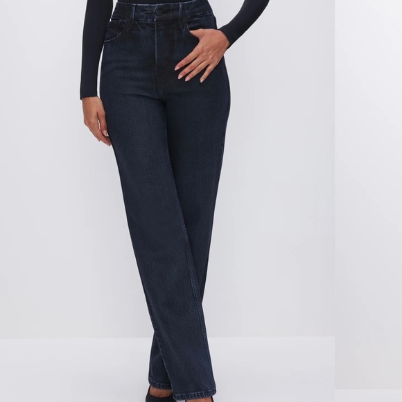 GOOD AMERICAN Good Icon Jeans in Black251. NEW NEVER WORN. - Picture 2 of 3